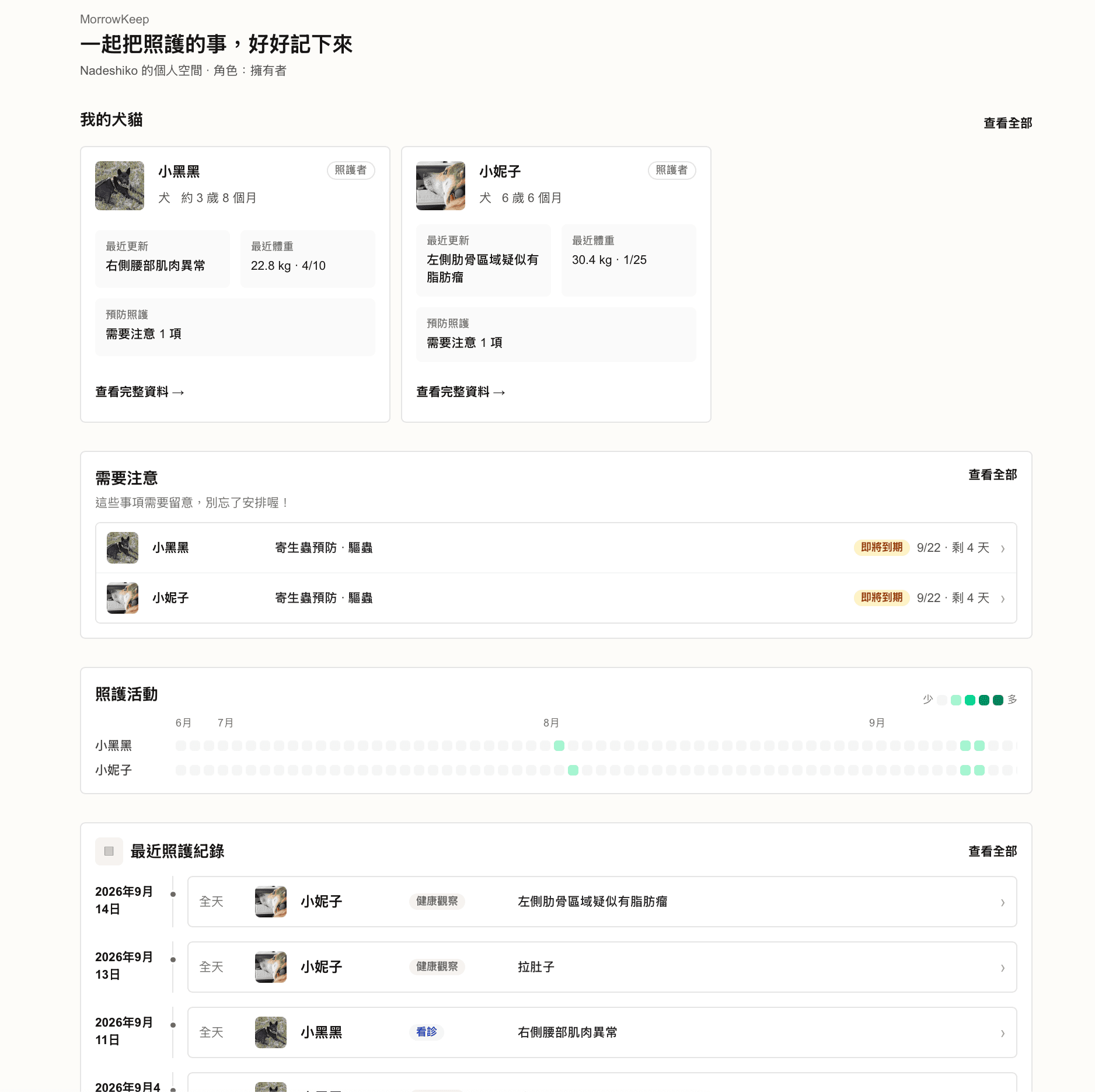 MorrowKeep 產品畫面預覽